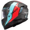 LS2 FF811 VECTOR II-06 CARBON GRID helma červená/azurová vel.M